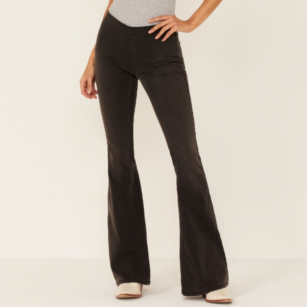 Free People Gummy Denim Flare Pants